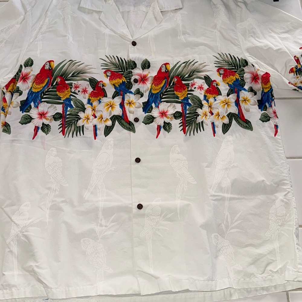 Pacific Legend parrot HAWAIIAN shirt 3XL